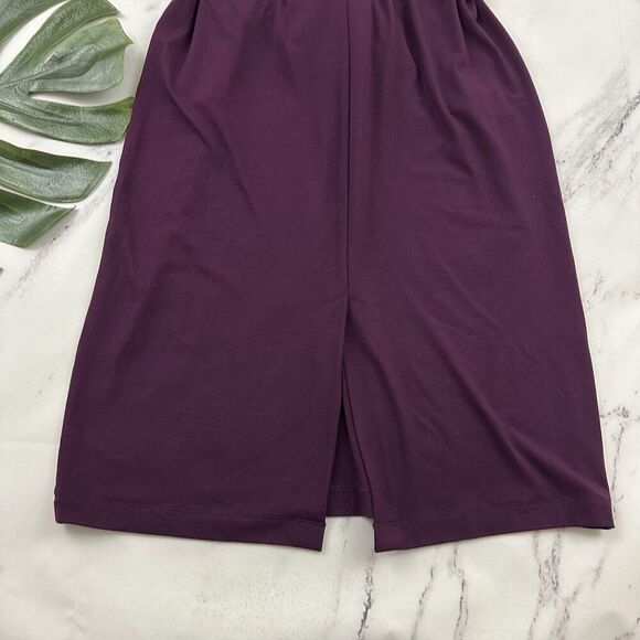 Betabrand Womens Sheath Dress Size S Solid Purple Belted Pockets Stretch - Picture 9 of 9